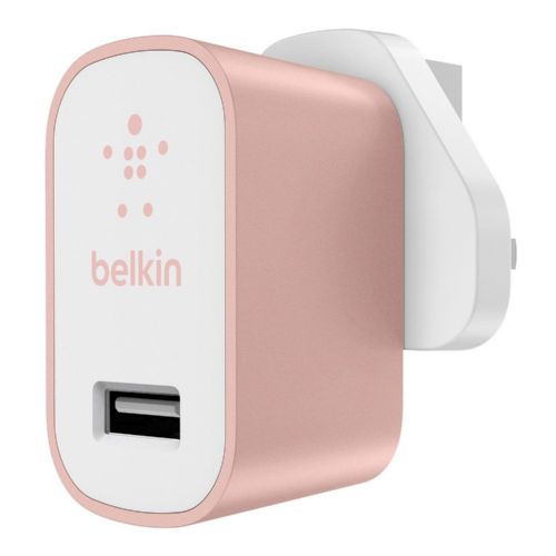 Belkin Mains Charger 3 Pin Rose Gold