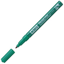 Load image into Gallery viewer, Pentel N50S-D Fine Tip Bullet Marker Pen Green PK12