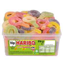 Load image into Gallery viewer, Haribo Giant Dummies Zing 816g Tub
