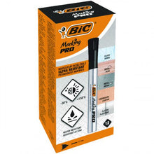 Load image into Gallery viewer, Bic Marking Pro Bullet Tip Permanent Marker Black PK12