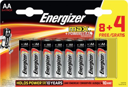 Energizer MAX AA PK8 + 4 Free