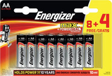 Load image into Gallery viewer, Energizer MAX AA PK8 + 4 Free