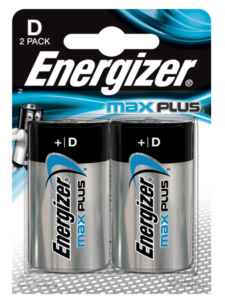 Energizer E301323902 Max Plus D PK2