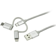 Load image into Gallery viewer, StarTech 1M 3 in 1 Lightening USB Cable