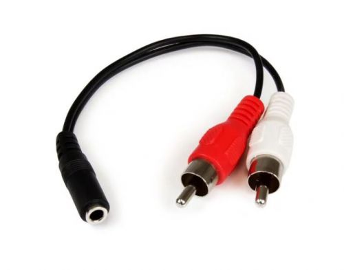 StarTech 6in Stereo Cable 3.5mm F to 2x RCA M