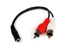 Load image into Gallery viewer, StarTech 6in Stereo Cable 3.5mm F to 2x RCA M