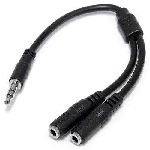 StarTech Slim Stereo Splitter M to 2x F Cable