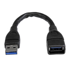 Load image into Gallery viewer, StarTech USB3EXT6INBK 6in USB 3.0 A to A Extension Cable