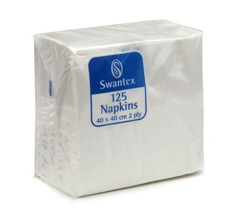 Value Napkins 2Ply 40x40cm White (Pack 125)