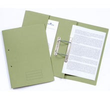 Load image into Gallery viewer, Value 285gsm Pocket Spiral File Foolscap Green PK25