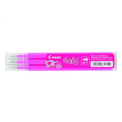 Pilot Refill for FriXion Ball/Clicker 0.7mm Pink PK3