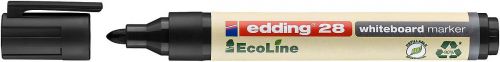 edding 28 EcoLine Whiteboard Bullet Tip Marker Black PK10