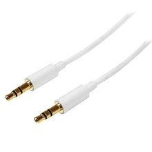 Load image into Gallery viewer, StarTech MU2MMMSWH 2m White Slim 3.5mm Audio Cable MM