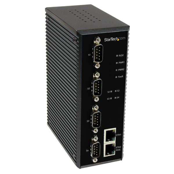 StarTech NETRS42348PD 4Port Ind RS232 Serial Device Server PoE