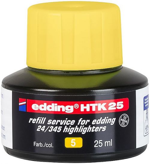 edding HTK 25 Refill for Highlighter Yellow 25ml
