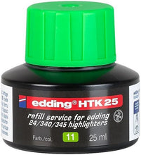 Load image into Gallery viewer, edding HTK 25 Refill for Highlighter Green 25ml