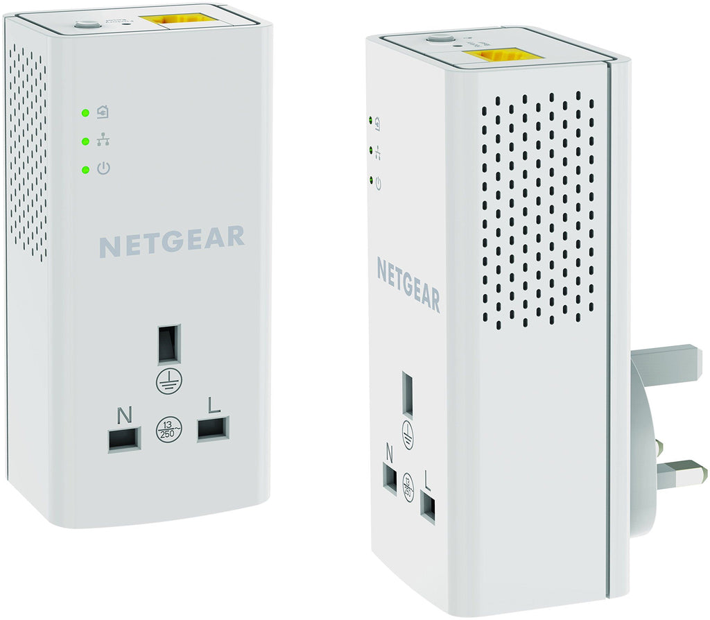 Netgear PLP1000-100UKS Powerline PL1000 and Extra Outlet Bridge