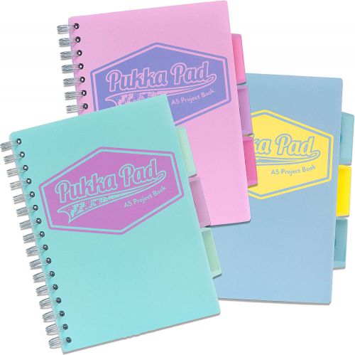 Pukka A5 Pastel Project Book Blue/Pink/Mint PK3