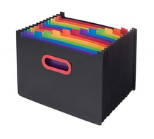 Load image into Gallery viewer, Rainbow &amp; Black A4 13-Part Desk Expander