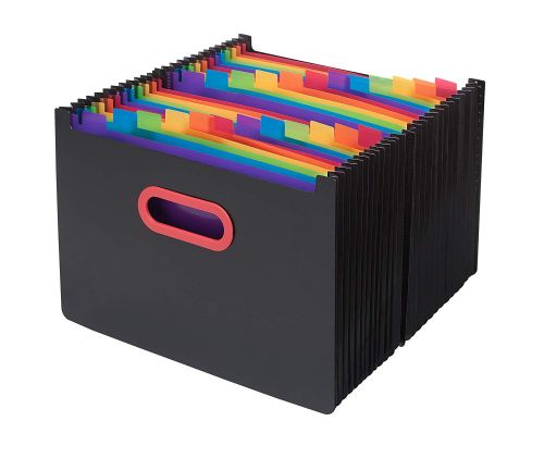 Rainbow & Black A4 24-Part Desk Expander