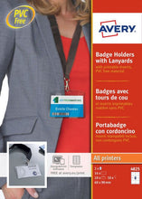 Load image into Gallery viewer, Avery Badge Holders with Lanyards 60x90mm PK10
