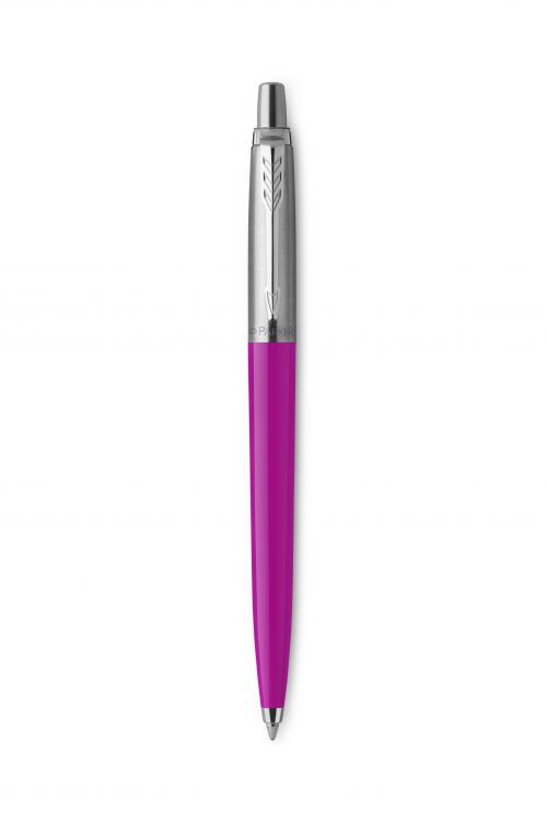 Parker Medium Ballpoint Jotter Pink Barrel Blue Ink Pen