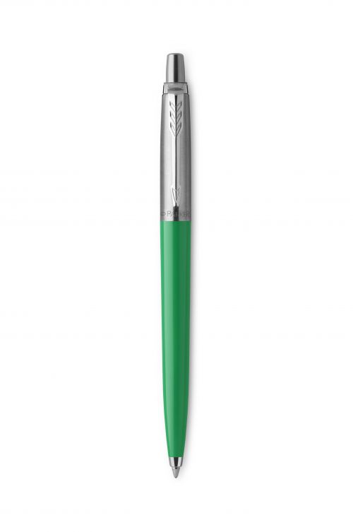 Parker Medium Ballpoint Jotter Green Barrel Blue Ink Pen