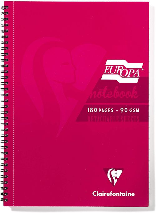 Europa Sidebound Notebook A4 Red Pack 5