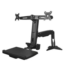 Load image into Gallery viewer, Sit Stand Dual Monitor Arm Up to 24in