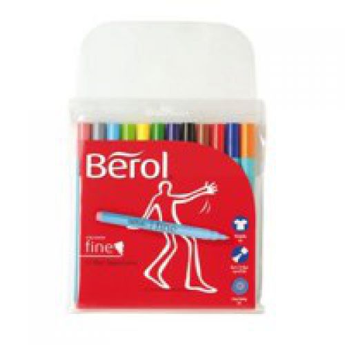 Berol Color Fine Fibre Tip Pen Assorted PK12