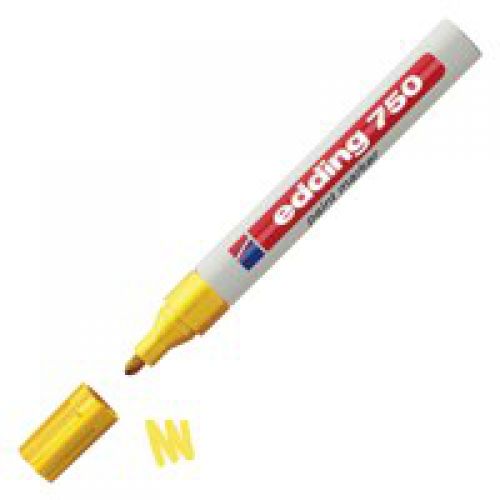 Edding 750 Paint Marker Bullet Tip 2-4mm Yellow PK10