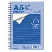 Load image into Gallery viewer, Silvine FSC Certified A5 Notebook Feint Ruled Perforated PK5