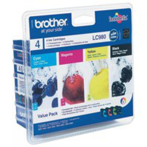 Brother LC980VALBP Black Colour Ink 4x6ml Multipack