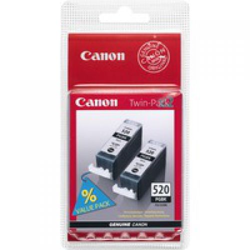 Canon 2932B012 PGI520 Black Ink 19ml Twinpack