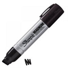 Load image into Gallery viewer, Sharpie Magnum Metal Perm Large Chisel Tip 14.8mm BK PK12