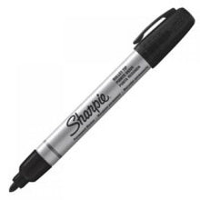 Load image into Gallery viewer, Sharpie Metal Barrel Perm Marker Small Bullet Tip Black PK12