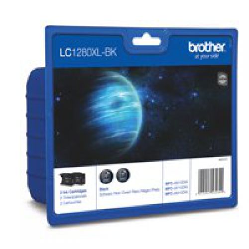 Brother LC1280XLBK Black Ink 2x55ml Twinpack - xdigitalmedia