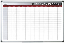 Load image into Gallery viewer, Bi-Office Annual Planner Aluminium frame 900x600 mm