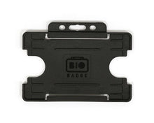 Load image into Gallery viewer, Black Single-Sided Open Faced ID Card Holder - Landscape  - Pack of 1