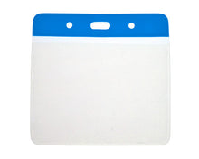 Load image into Gallery viewer, Vinyl Blue Top Card Holders - 102x83mm (Pack of 100)