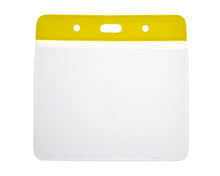Load image into Gallery viewer, Vinyl Yellow Top Card Holders - 102x83mm (Pack of 100)
