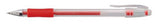 Value Gel Stick Pen Rubber Grip 0.7mm Red (PK10)