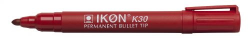 Value Permanent Marker Bullet Tip Red (PK10)