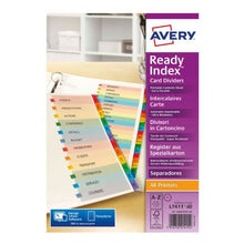 Load image into Gallery viewer, Avery Readyindex Divider A-Z  L7411-AZ