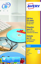 Load image into Gallery viewer, Avery FullFace CD Labels 117mm DIA J8676-25 (50 Labels)