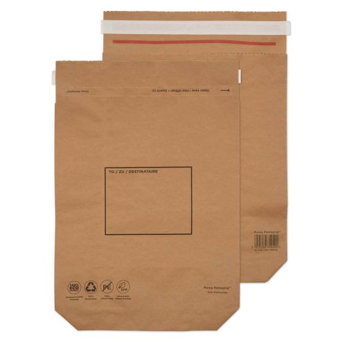 Purely Packaging Brown P&S Kraft Bag 420x340mm PK100