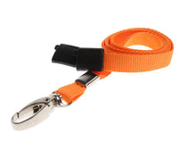 Load image into Gallery viewer, 10mm Plain Orange Lanyards with Metal Lobster Clip (Pack of 100)