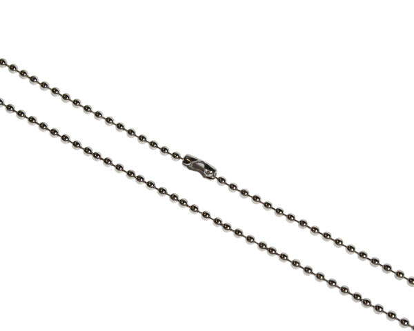 36inch Metal Bead Chain Necklace, Nickel Plated - Pack of 100