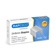 Load image into Gallery viewer, Rapesco 24/6mm Galvanised Staples Box of 1000