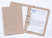 Load image into Gallery viewer, Value 285gsm Pocket Spiral File Foolscap Bluff PK25